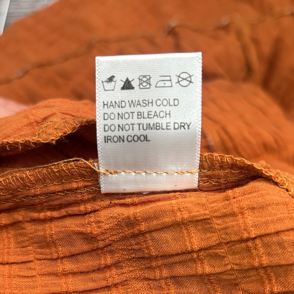 Luca Boho Long Sleeve Orange Dress - Picture 11 of 11